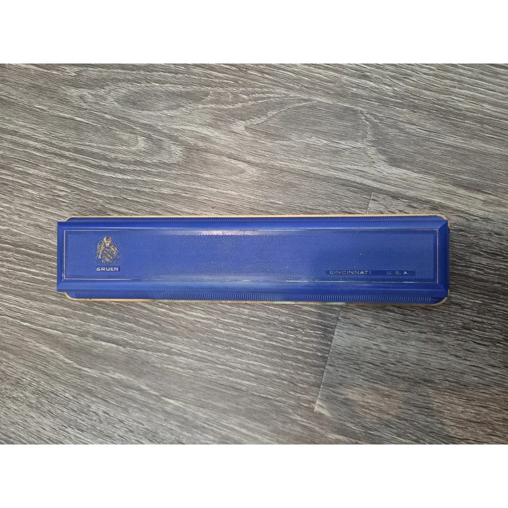Vintage 1930's 40's Gruen PRECISION Blue Presentation Box Case Only